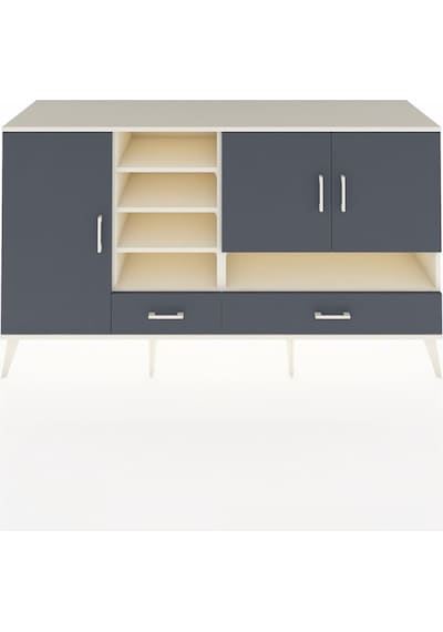 Kronos Konsol 8 Raflı 2 Çekmeceli 3 Kapaklı 176x59x99 Aytaşı-antr Aytaşı-antrasit