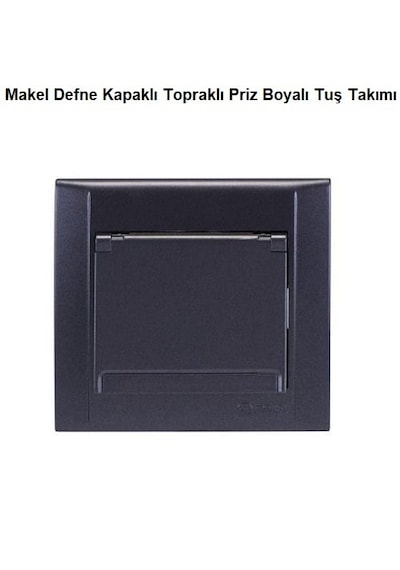 Makel Defne Kapaklı Topraklı Priz Boyalı Tuş Takımı 5 Adet