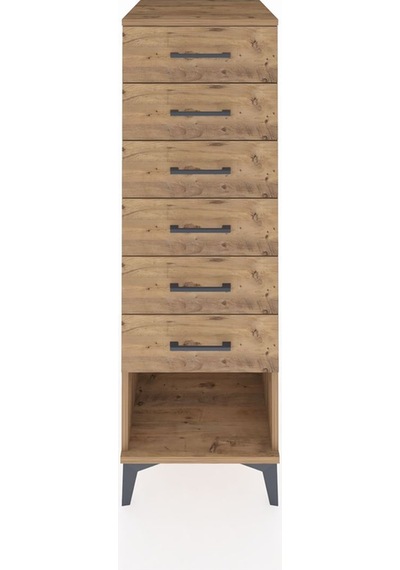 Kronos Dolap 6 Çekmeceli 44x59x134 Çam-çam Atlas Çam