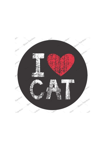 I Love Cat Sticker 00274