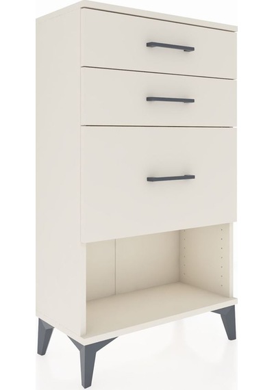 Arges Komodin 3 Çekmeceli 60x30x106 Aytaşı-aytaşı Aytaşı