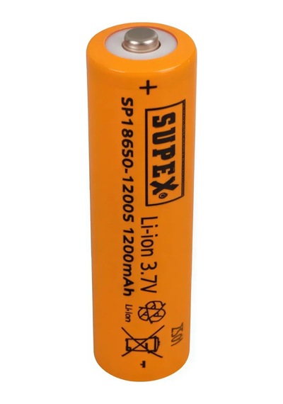 Supex Sp18650-1200s 3.7v 1200mah Li-ion Başlı Pil