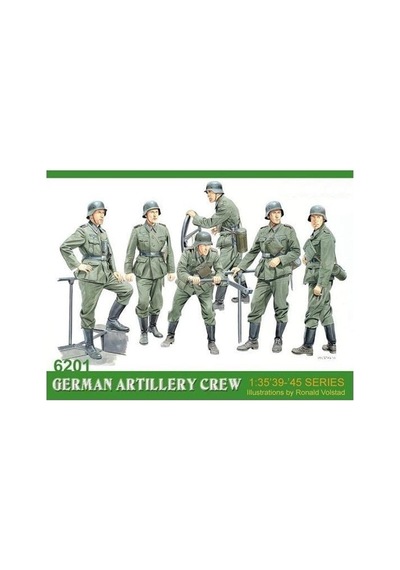 1/35 Alman Topçu Mürettebatı Asker Figür Maketi, Dragon 6201