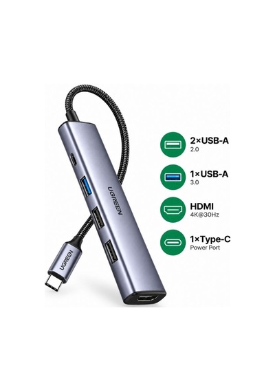 Cm478 5-in-1 Type-c Çok Fonksiyonlu Adaptör 4k Hdmı 100w Pd