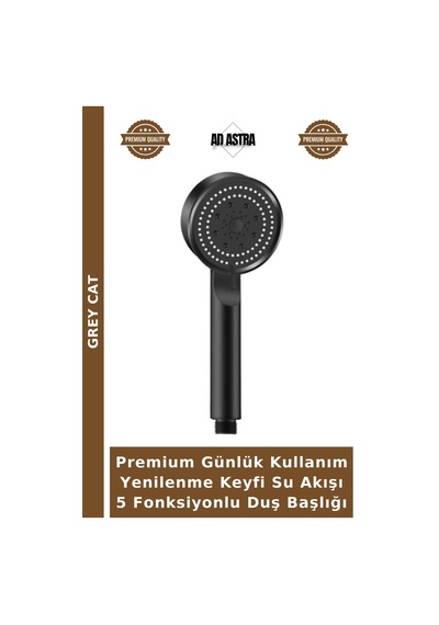 Premium Günlük Kullanım Yenilenme Keyfi Su Akışı 5 Fonksiyonlu Duş Başlığı Çok Renkli
