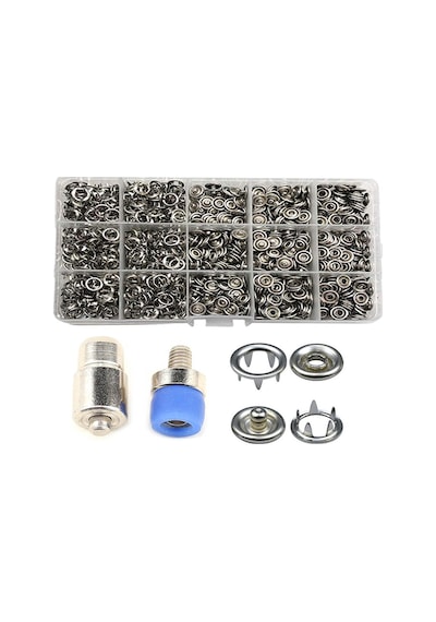 200 Set 10.5 Mm Metal Çıt Çıt ve Saklama Kutusu