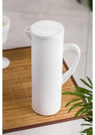 Arkilik Barok 1,5 L Beyaz Sürahi -Buzdolabı Kapak Rafına Sığar
