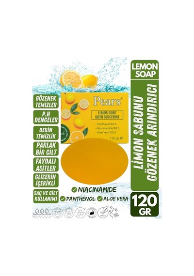 Pears Gliserinli Limon Sabunu, 120 Gram 285 ML