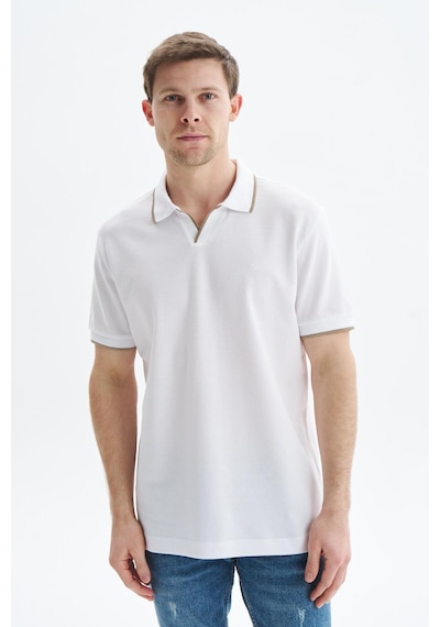 AR-MA Arma Erkek Regular Fit Basic % 100 Pamuk Pike Polo Yaka Tişört Y29374353802 Beyaz