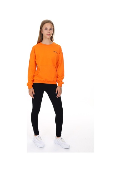 Toontoy Kids Toontoy Kız Çocuk 2'li Takım Baskılı Bisiklet Yaka Düşük Omuz Cepli Sweatshirt & Basic Düz Tayt Turuncu Toontoy Kids Toontoy Kız Çocuk 2'li Takım Baskılı Bisiklet Yaka Düşük Omuz Cepli Sweatshirt & Basic Düz Tayt Turuncu