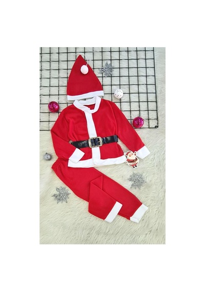 Pazarız Noel Baba Kız- Erkek Çocuk Kostüm-yılbaşı Çocuk Kostüm Turuncu