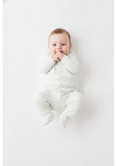 Tiffany Baby & Kids Puffy Cloudy Tasarımlı Patikli 2li Takım Yeşil
