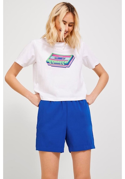 Jack & Jones Jjxx Jxsally Reg Oneck Ss Tee Beyaz Kadın Kısa Kol T-shirt 000000000101961821 Beyaz