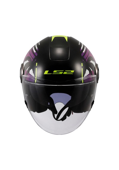 Ls2 Classy Palm Güneş Vizörlü Kask Sarı - Parlak Siyah