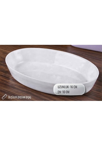 Lumina Oval Porselen Sunum Kabı / Servis Tabağı 16 10 Cm Beyaz