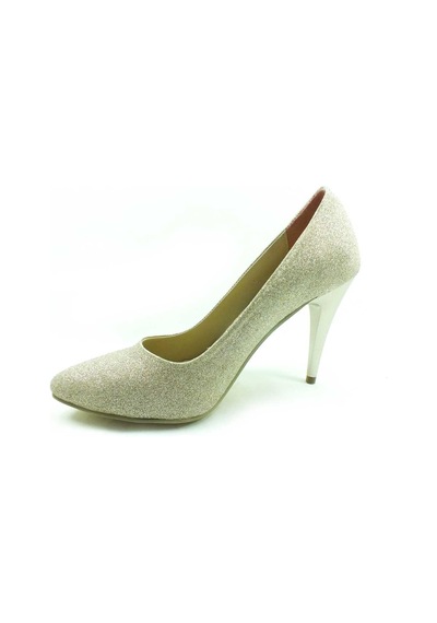 Çarıkçım Stiletto Kadın Ayakkabı Altın-Simli 61 700