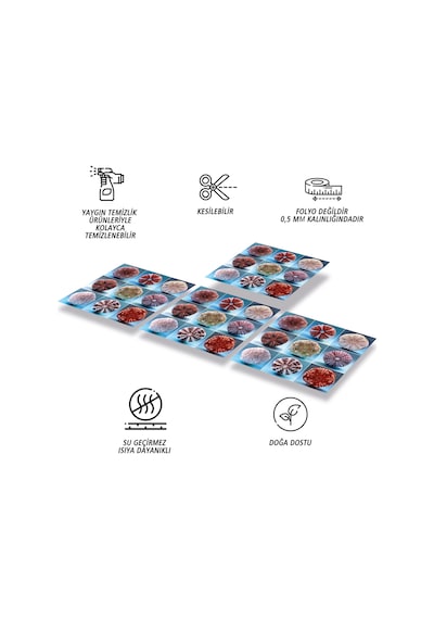 Tink Kendinden Yapışkanlı Deniz Kestaneleri Desenli Pvc Karo 30x30 Cm