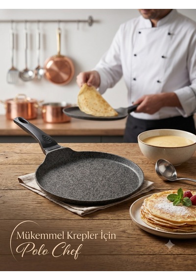 Silver Stone Ultra Güçlü Granit Krep Tava Gri - Siyah