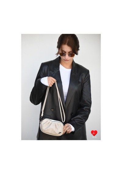 Jara Bag Uruz Çok Bölmeli Mini Clutch Omuz Çantası Krem Standart Jara22-3 Açık Vizon