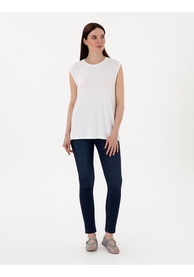 Pierre Cardin Kadın Beyaz Tişört 50307285-vr013