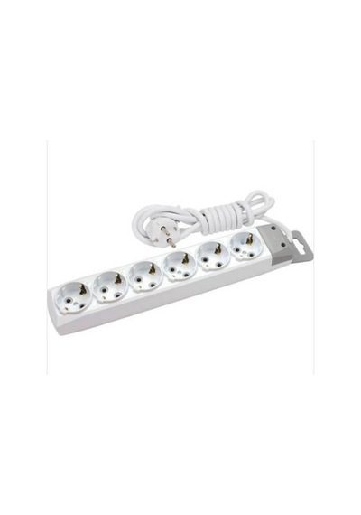6 Lı Topraklı 5 Metre Kablolu Grup Priz 1