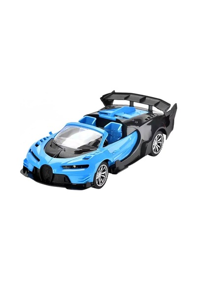 Bugatti Tasarımlı 1:14 Ölçekli Şarj Edilebilir 27 Mhz Uzaktan Kumandalı 28 Cm Spor Araba Mavi