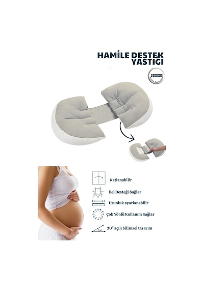Çok Fonksiyonlu Hamile Destek Yastığı Katlanabilir Ayarlanabilir Destekli Hamile Yastığı