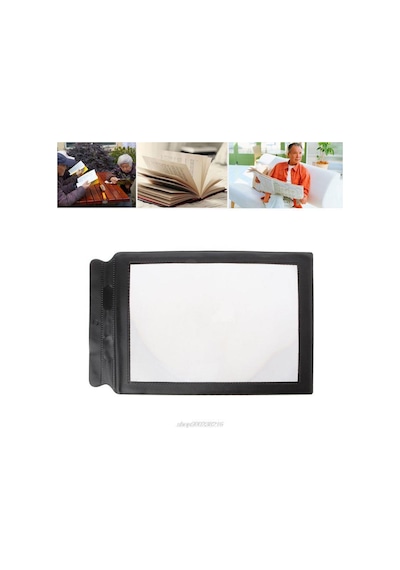 3X Büyüteç A4 Boyutu 30X19.5Cm Esnek Pvc Plastik Tam Sayfa Okuma