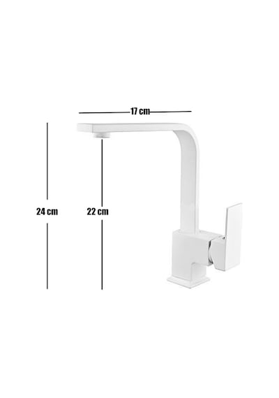 Inventa Beyaz Karayel Kare Lavabo Bataryası