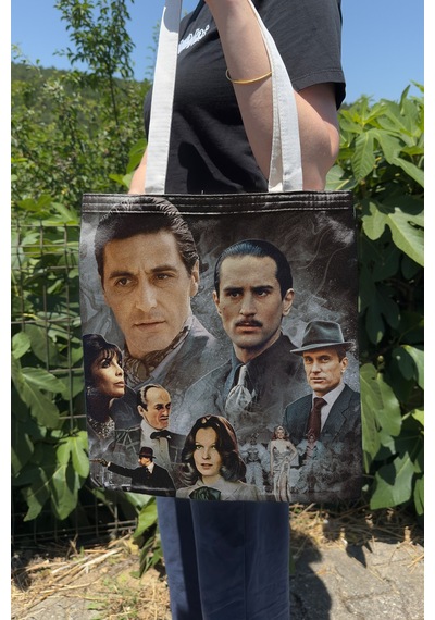 Zipzap The Godfather V4 Çift Taraflı Yazlık Kışlık Kanvas Baskı Bez Çanta