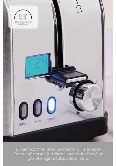 Karaca Inox LED Zaman Göstergeli Ekmek Kızartma Makinesi