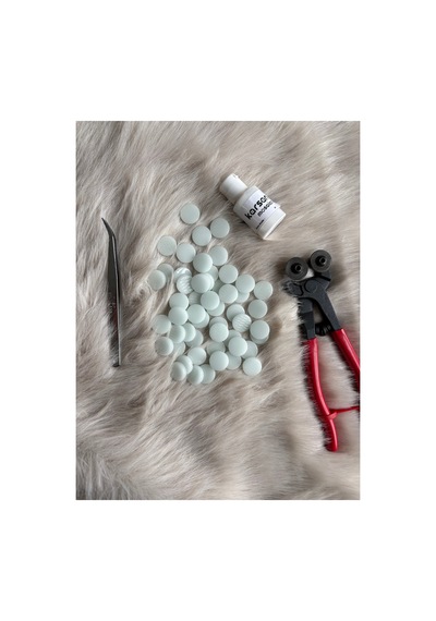 Beyaz Yuvarlak Sanatsal Mozaik 18x18mm 100gr