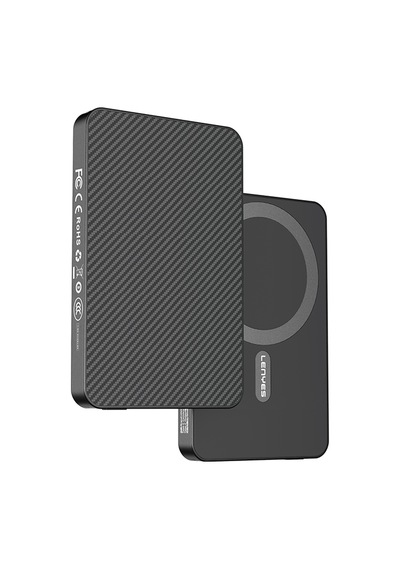 Lenyes P32 M-safe Şarj Özellikli Aramid Fiber Powerbank 15w 5000mah Siyah Siyah