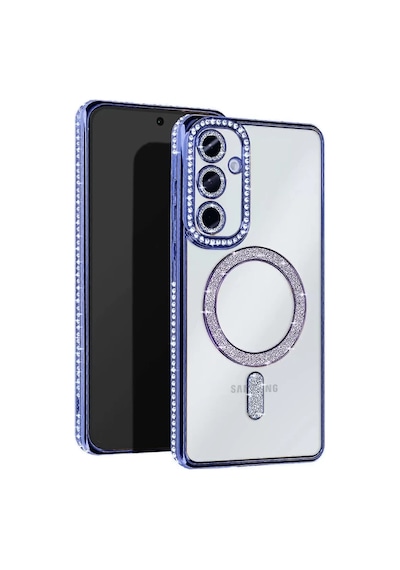 Newface Samsung Galaxy A35 5g Joke Simli Magneticsafe Kılıf - Mavi