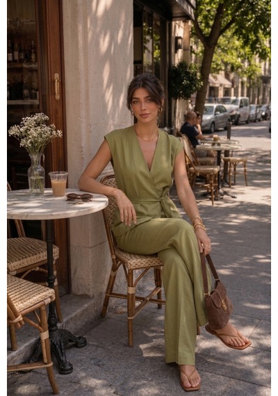 Seeh Yeşil Basic Yelek Pantolon Takım Sh241 Standart