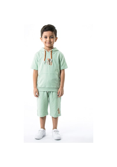 Xo Kids Erkek Çocuk Yazlık 2li Alt Üst Takım Tişort + Şort 2-7 Yaş 3221 Mint