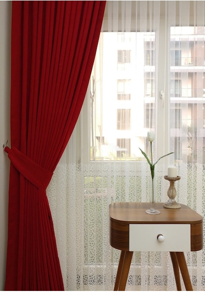 Evdepo Home Kırmızı Fon Perde Tek Kanat (540356104) Kırmızı Evdepo Home Kırmızı Fon Perde Tek Kanat (540356104) Kırmızı