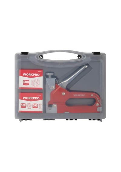Workpro WP223005 3 In 1 4 - 14 MM Profesyonel Mekanik Zımba + 14 MM Çivi Tabancası + 1500 Adet Zımba Çivi