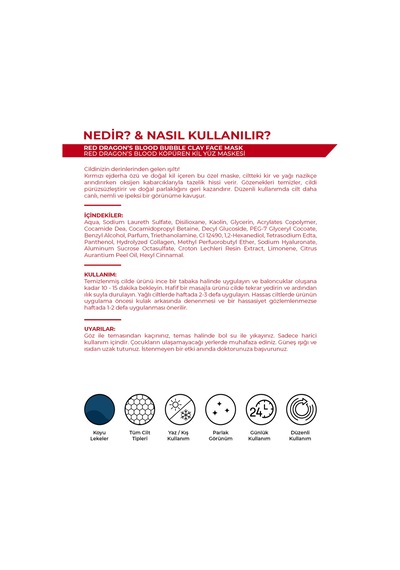 Red Dragon Bubble Clay Yüz Maskesi Tazelenme Parlaklık Nemli Ve İpeksi Köpüren Yüz Maskesi 100 Ml - 807875813