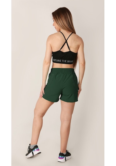 Nature The Brand Kadın Spor Şortu Rahat Kalıp Çok Amaçlı Fitness Koşu Şortu,nefes Alan Esnek Şort Yeşil