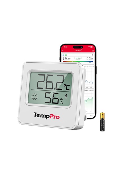 Tr Thermopro Tp357 260ft Bluetooth Higrometre, Uzaktan Sıcaklık Ve Nem Monitörü Ve Akıllı App İle, Maksimum Ve Min