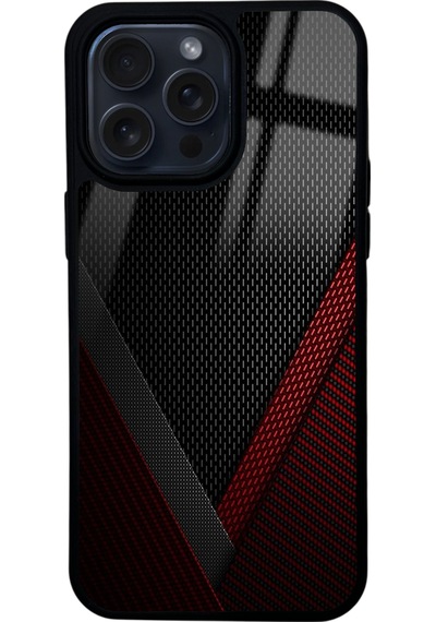 Apple Uyumlu iPhone 15 Pro Max Red Tracer Tasarımlı Glossy Telefon Kılıfı Çok Renkli