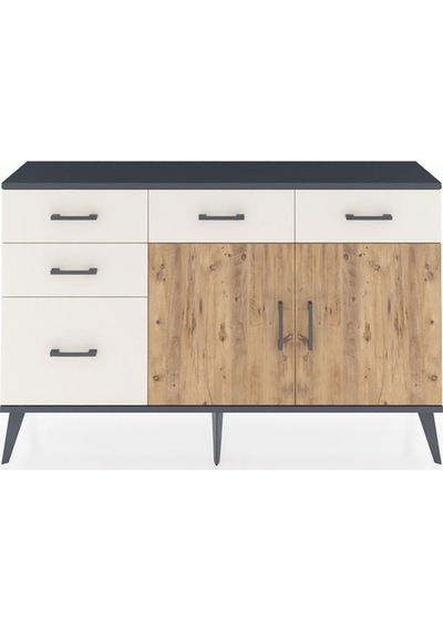 Arges Konsol 2 Raflı 5 Çekmeceli 2 Kapaklı 132x30x83 Antrasit-çam/aytaşı Çam/aytaşı Arges Konsol 2 Raflı 5 Çekmeceli 2 Kapaklı 132x30x83 Antrasit-çam/aytaşı Çam/aytaşı