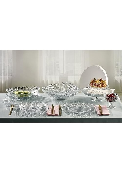 Paşabahçe Aurora Oval Dekoratif & Servis Tabağı - Tekli Çok Renkli
