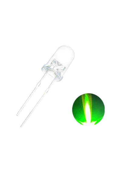 5mm Şeffaf Yeşil Led Paketi - 100 Adet