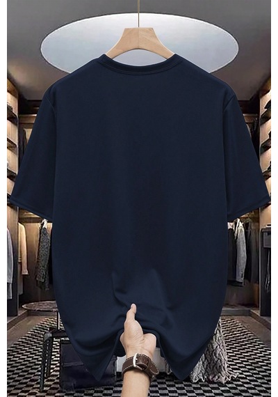 Pamuklu Perfectly Baskılı Oversize T-shirt Lacivert Pamuklu Perfectly Baskılı Oversize T-shirt Lacivert
