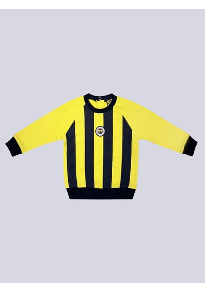 Fenerbahçe Sarı Lacivert Çubuklu Bebek Sweatshirt Lacıvert-sarı