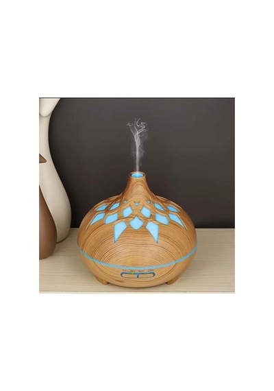 Aroma Difüzör Gece Işığı 7 Led Desenli Nemlendirici Kumandalı Buhar Makinesi 550 Ml Diğer