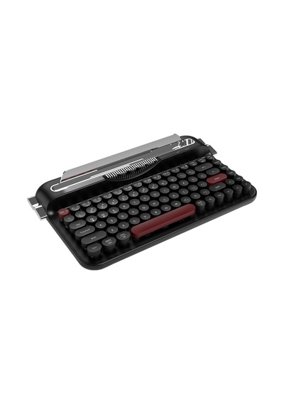 Kablosuz Bluetooth & 2.4g Çift Modlu Retro Daktilo Tasarımlı Klavye Yuvarlak Tuşlu, Tablet & Telefon Standlı, Ergonomik, Taşınabilir, Pille Çalışan, Sessiz Ve Konforlu Ajazz Af84 Siyah Kablosuz Bluetooth & 2.4g Çift Modlu Retro Daktilo Tasarımlı Klavye Yuvarlak Tuşlu, Tablet & Telefon Standlı, Ergonomik, Taşınabilir, Pille Çalışan, Sessiz Ve Konforlu Ajazz Af84 Siyah