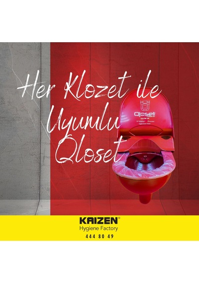 Kaizen Hijyen Akülü Beyaz Fotoselli Hijyenik Klozet Kapak Sistemi